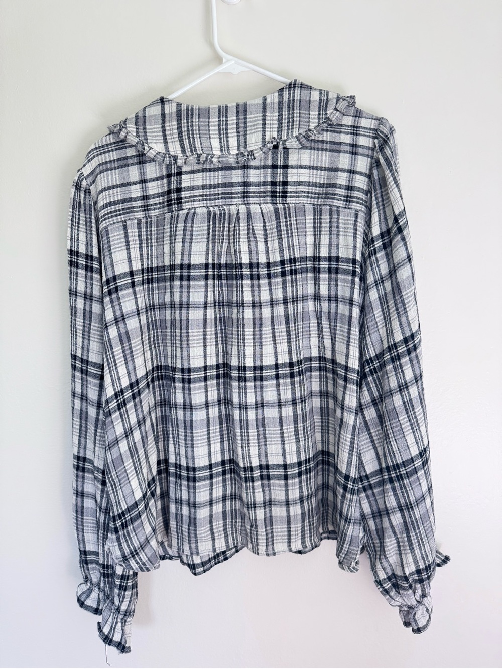 Anthropologie Pilcro Keira Collared Button-Front Blouse Plaid size XL NWT NEW - Picture 9 of 9